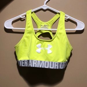 Neon yellow Under Armour Bra